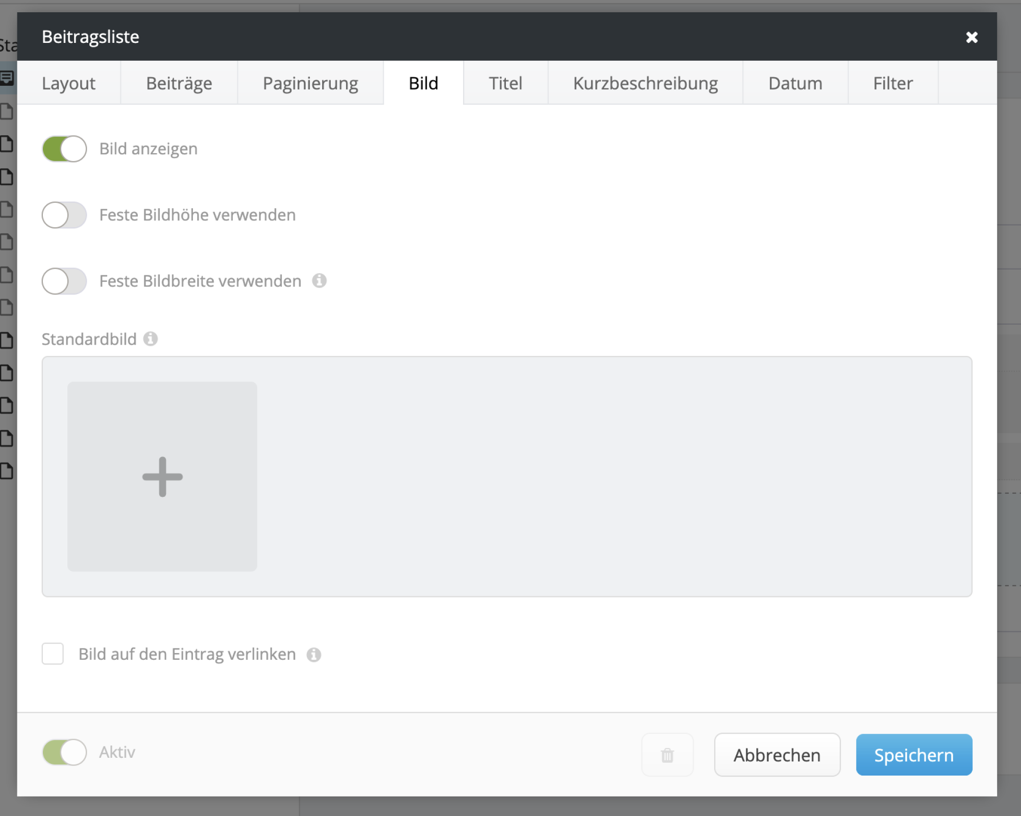 Screenshot Beitragslisten Bilder