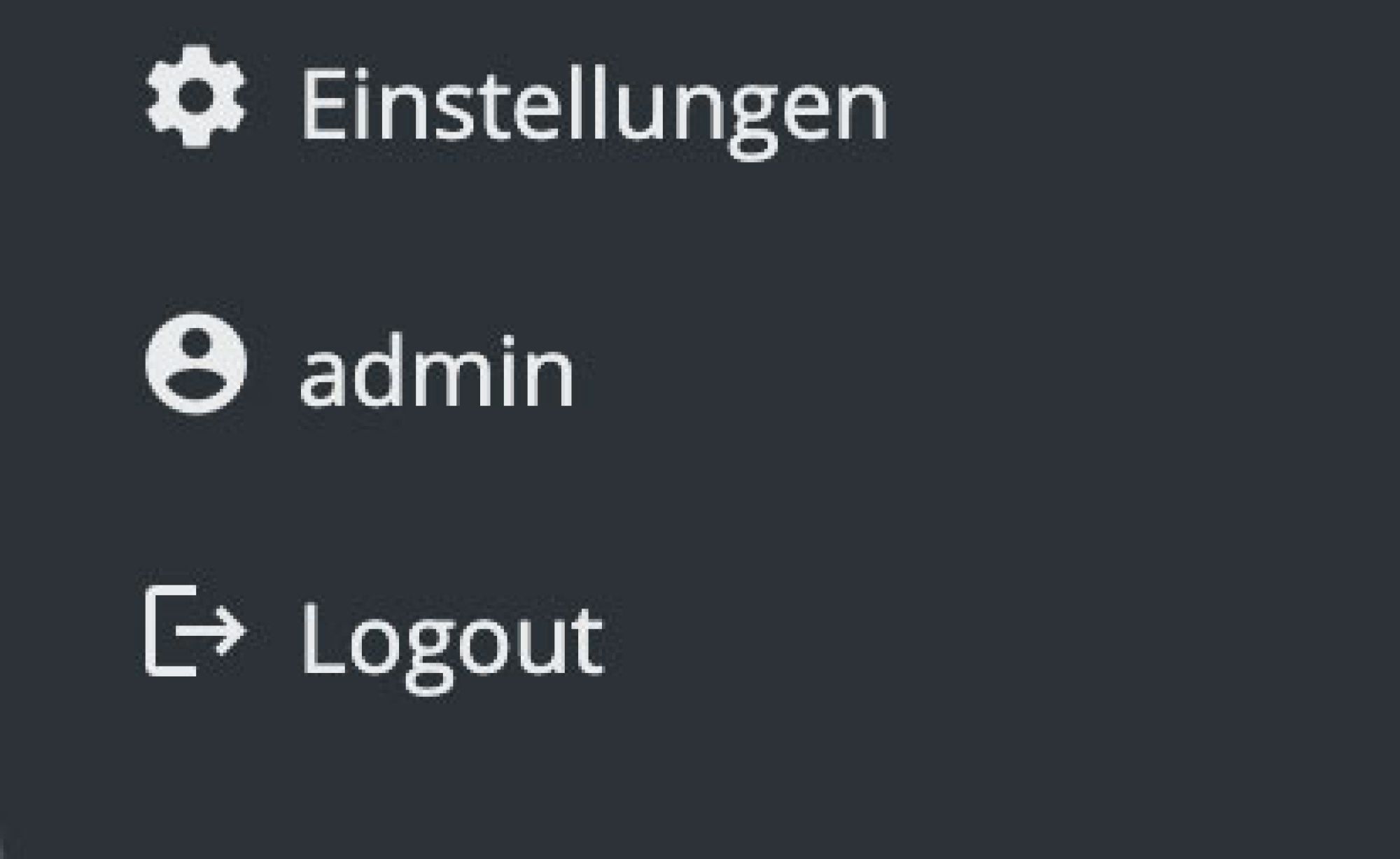Logout-Fläche Logout-Fläche
