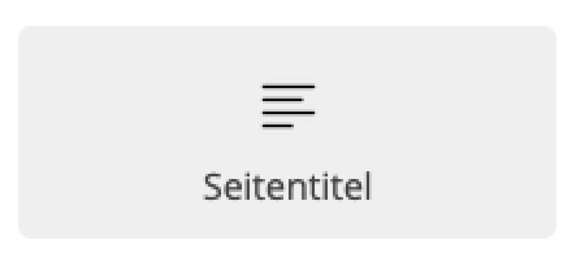 Button Seitentitel mit Icon