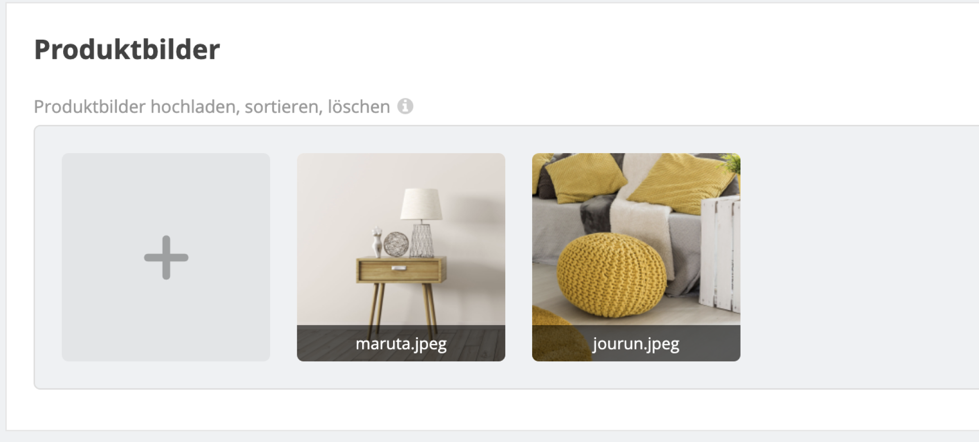 Screenshot der Produkbilder