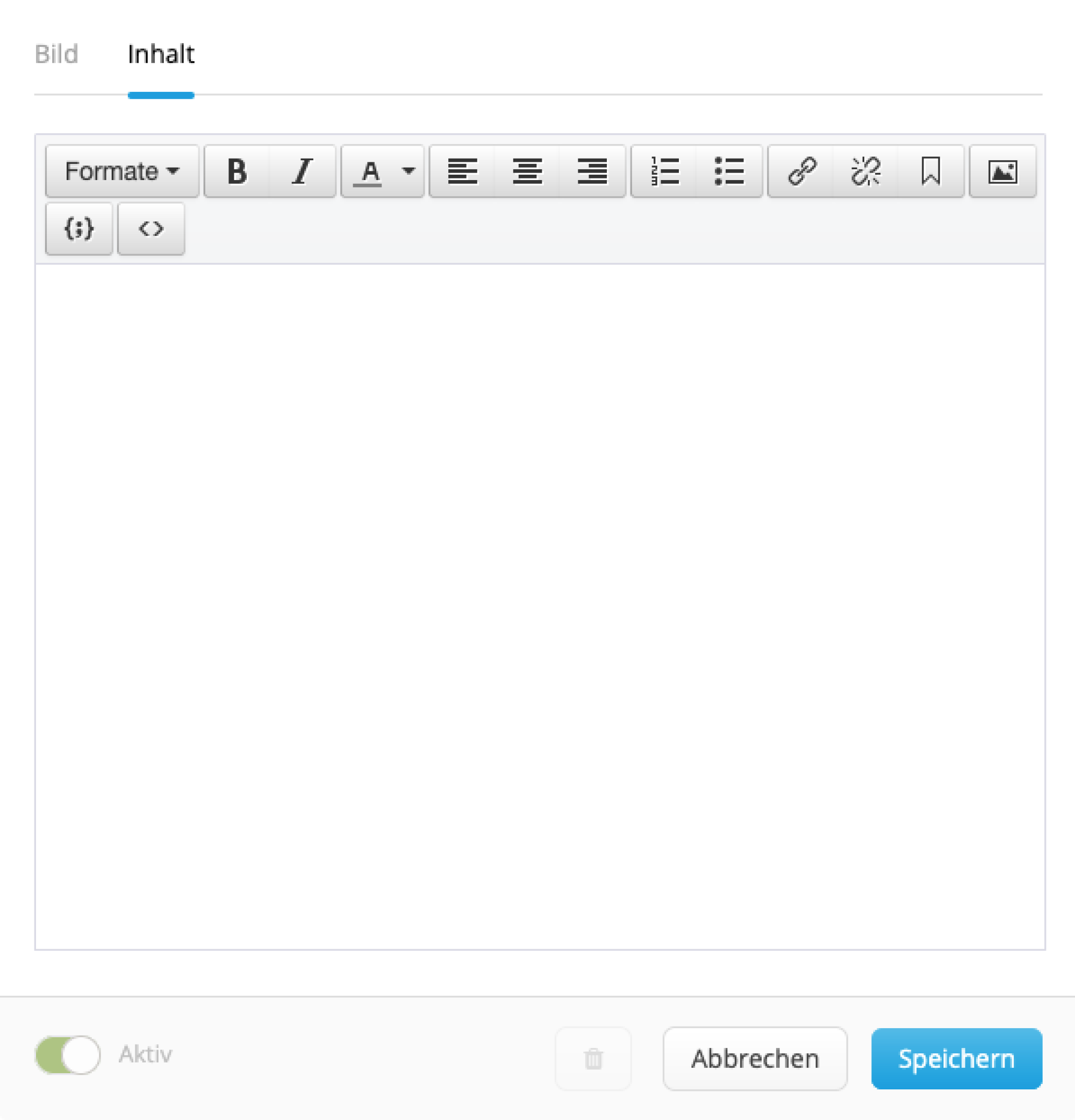 Inhaltsbereich des Blocks