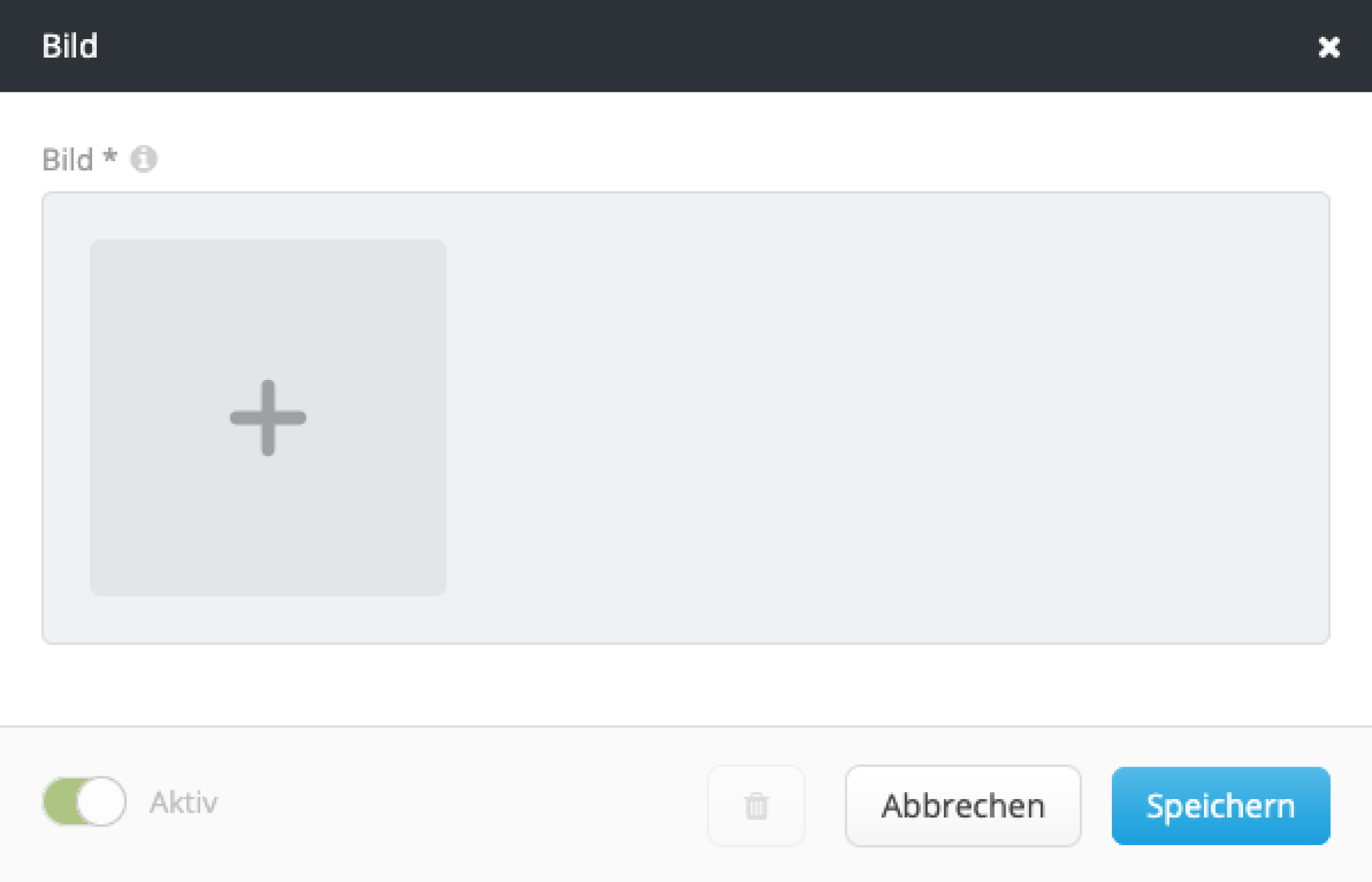 Upload Bereich innerhalb des Blocks