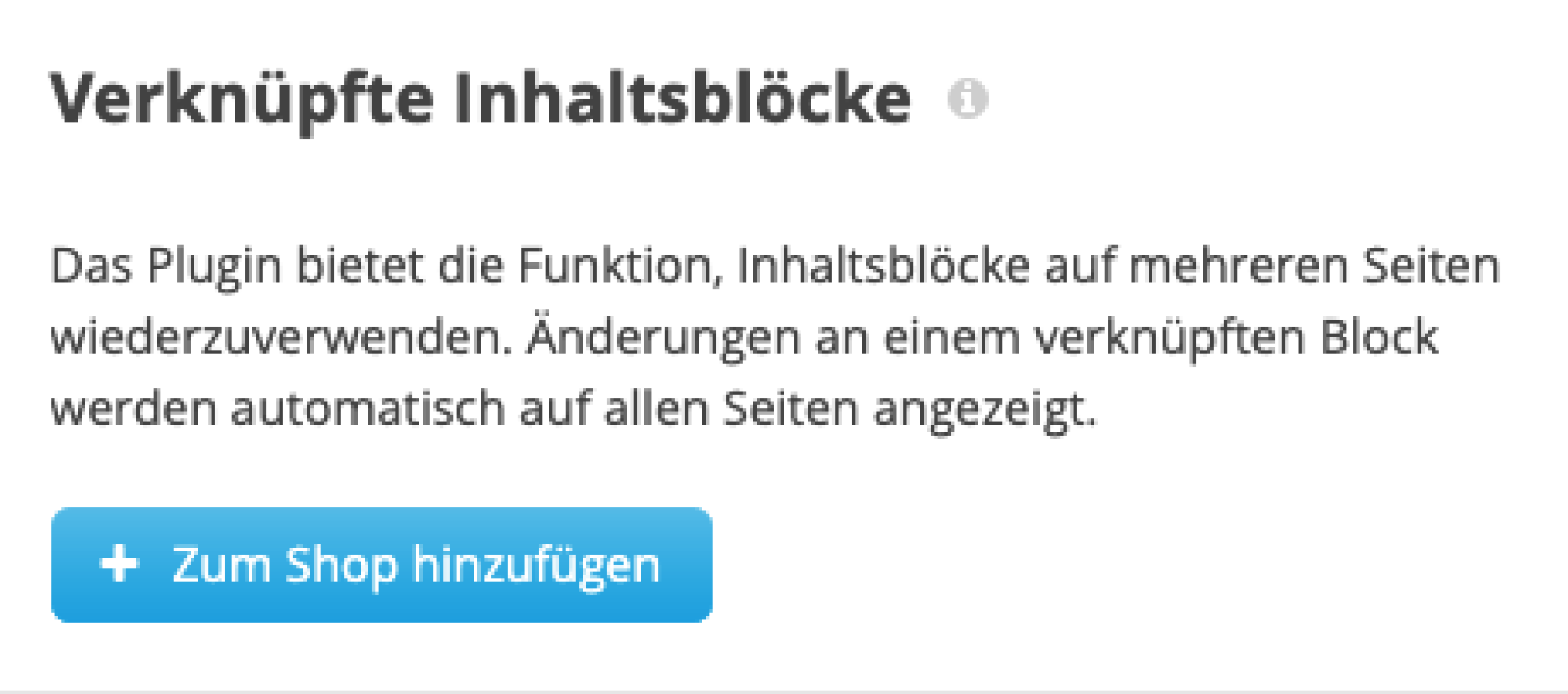 Plugin verknüpfte Inhaltsblöcke