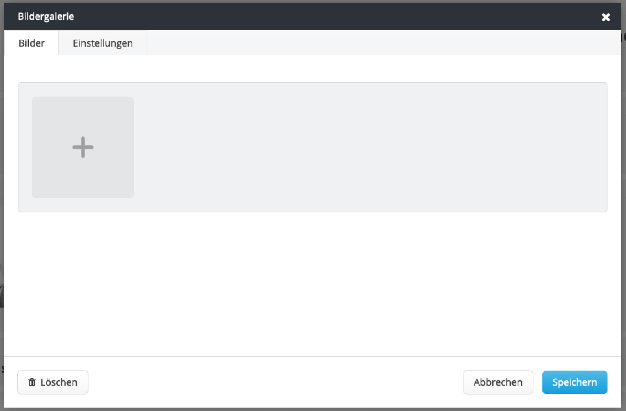 Upload Feld für Medien