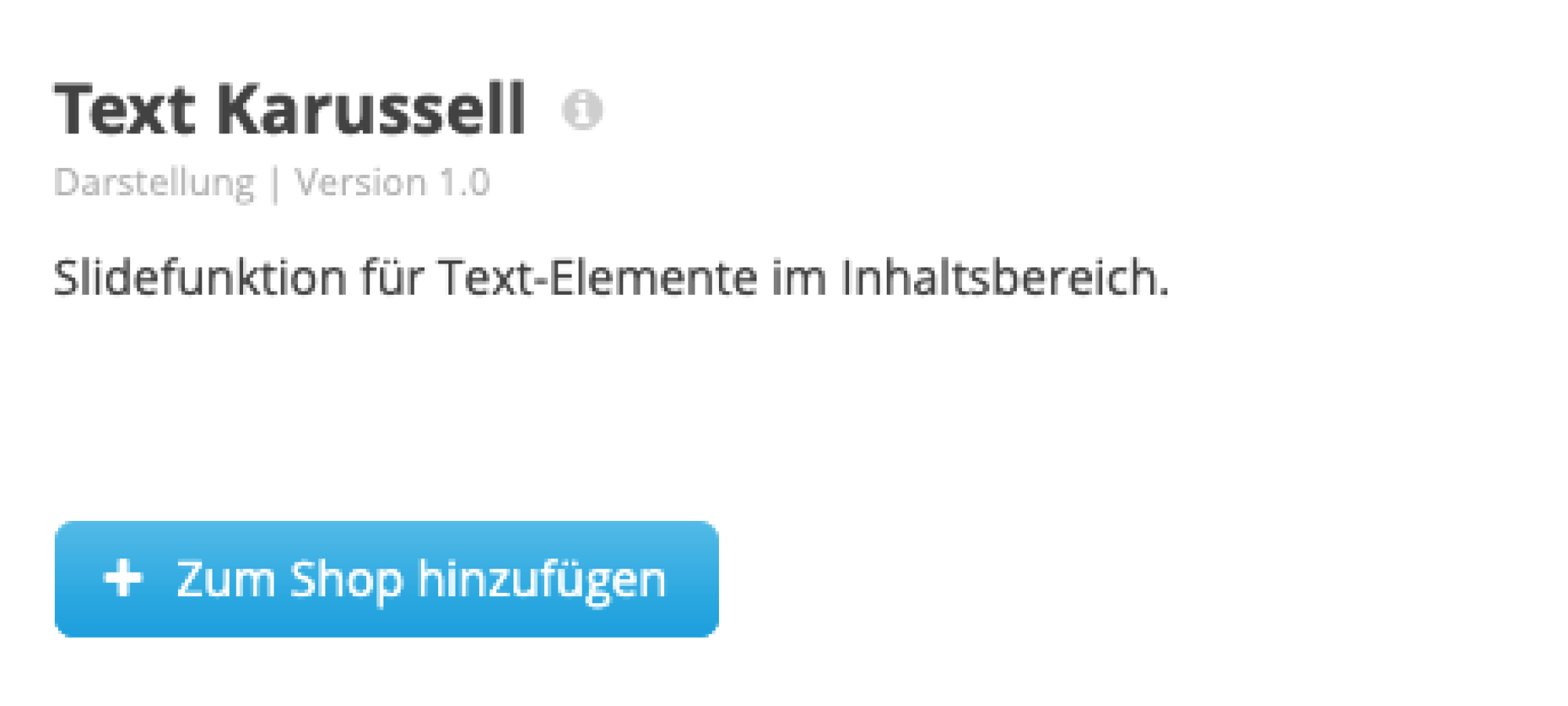 Plugin Button Text Karussell
