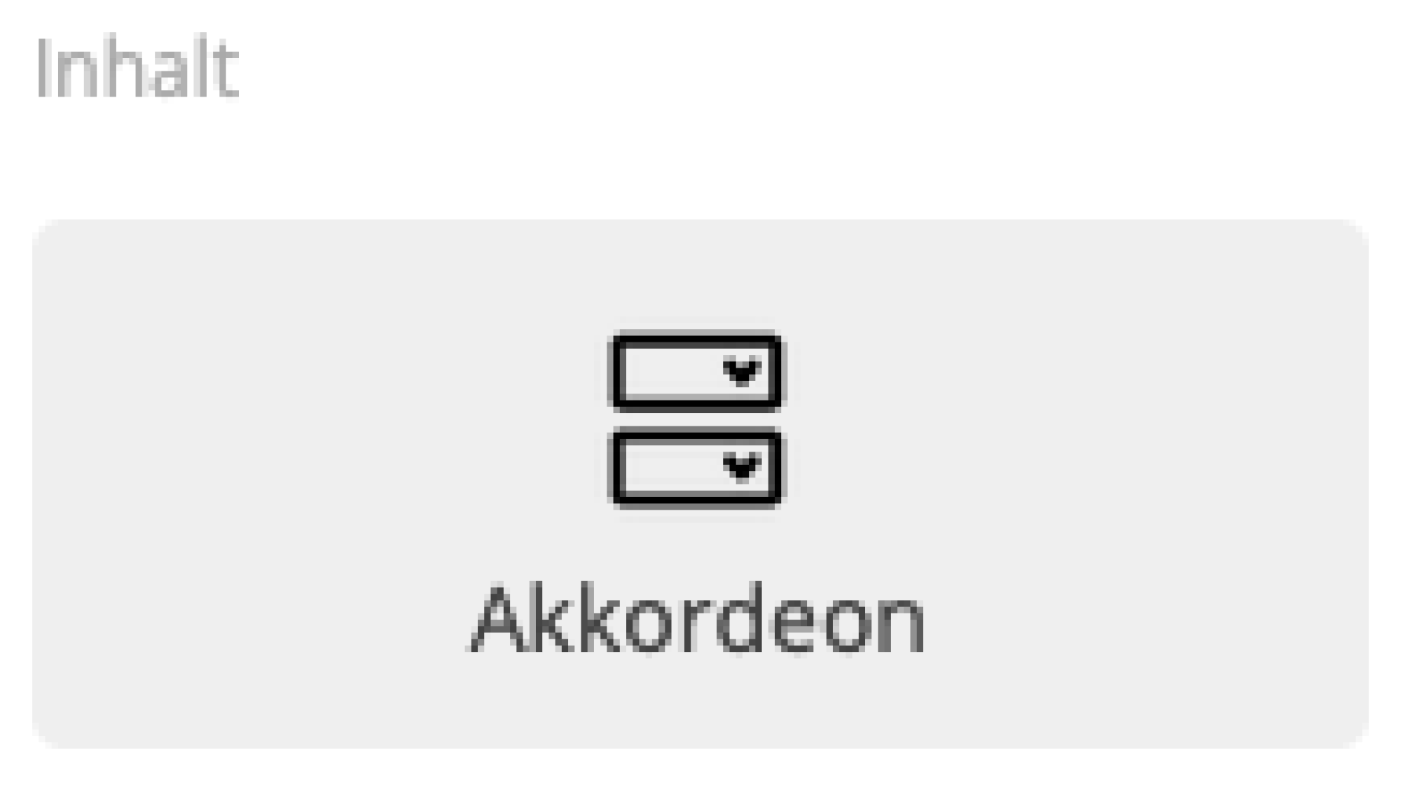 Button Akkordeon mit Icon