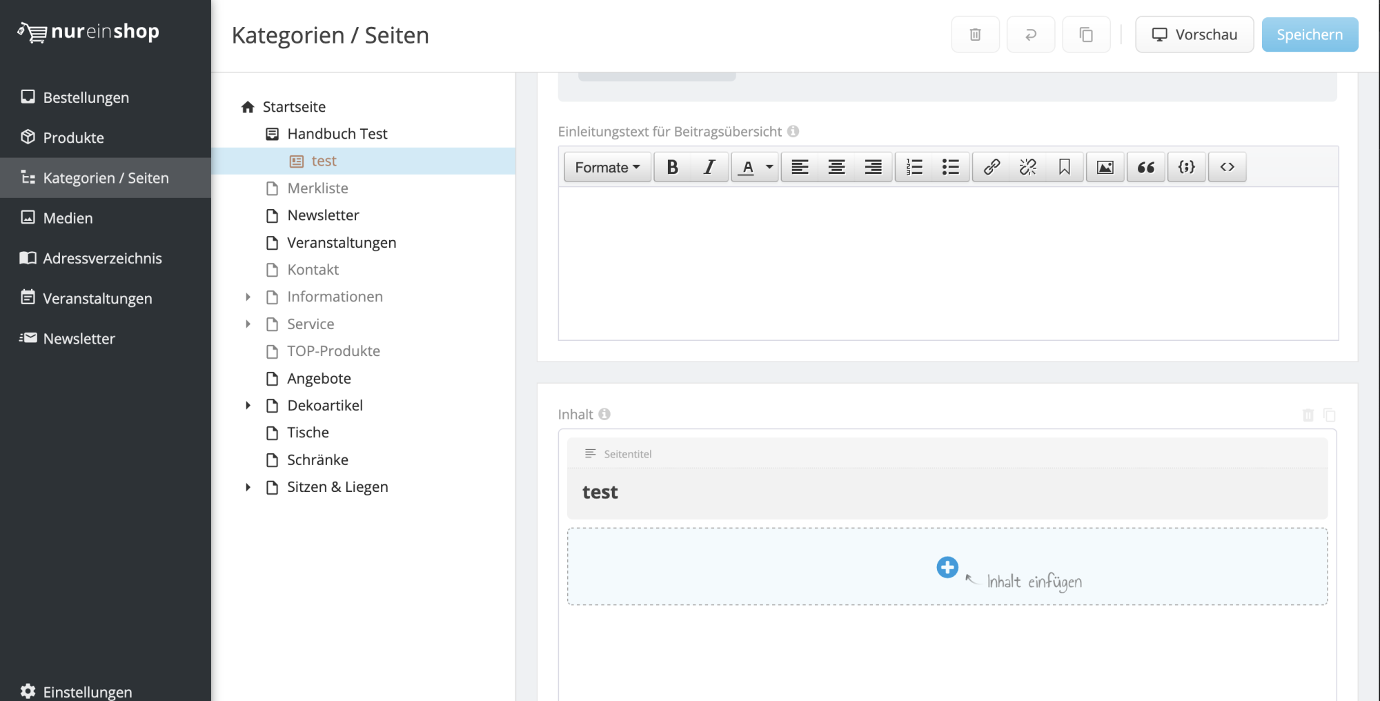Screenshot des unteren Beitragbereichs 
