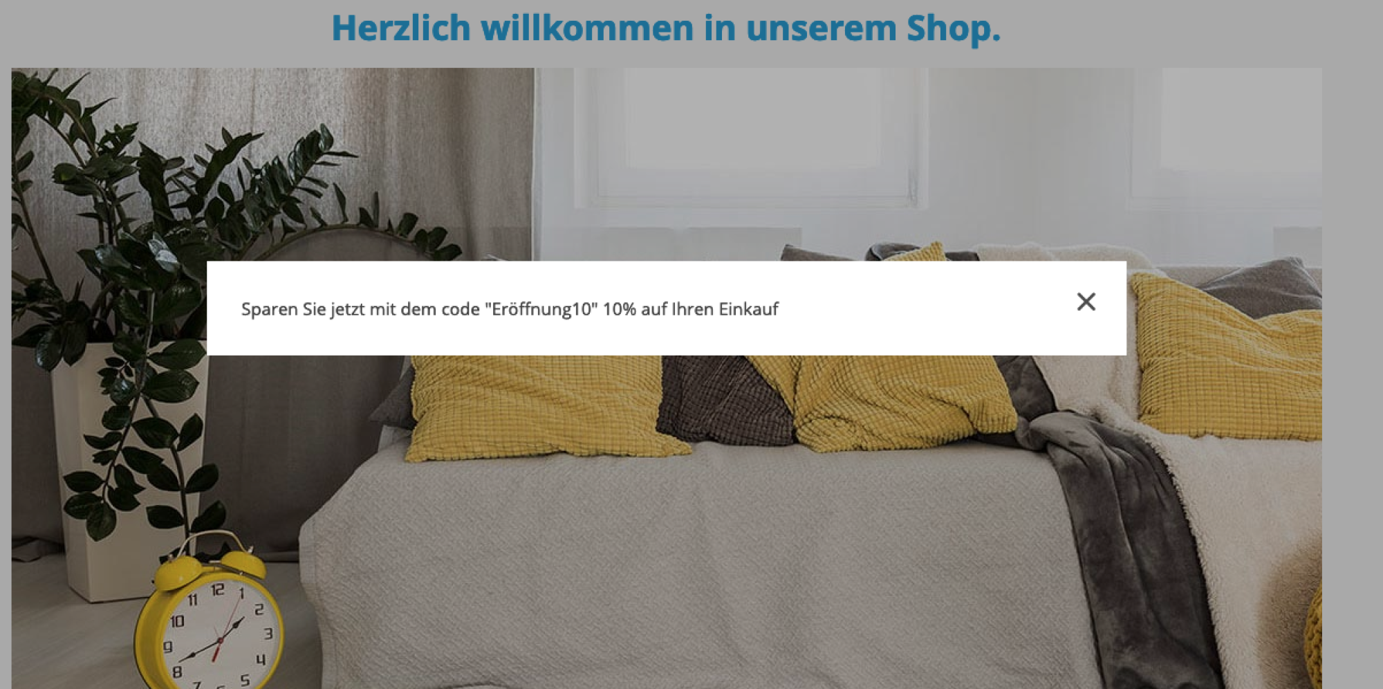 Plug-In Info Pop-Up Beispiel mit Rabattaktionen