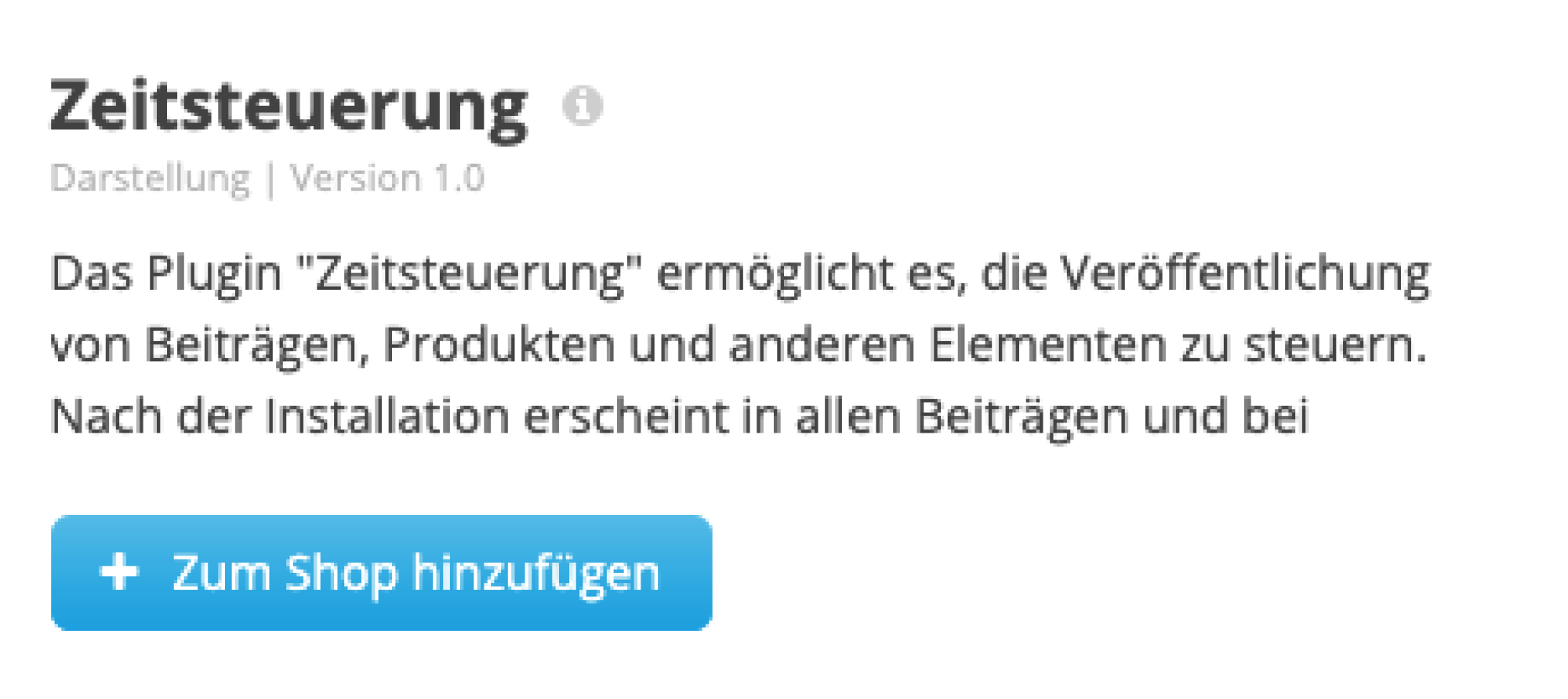 Pulgin Button Zeitsteuerung