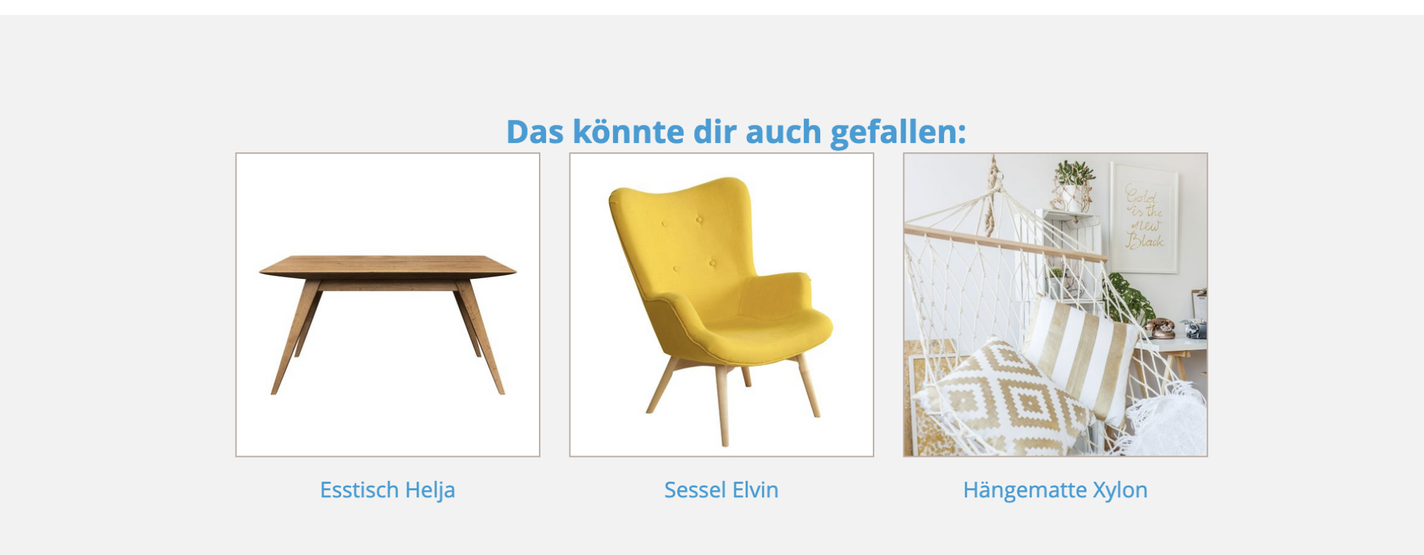 Website Ansicht der ähnlichen Produkte