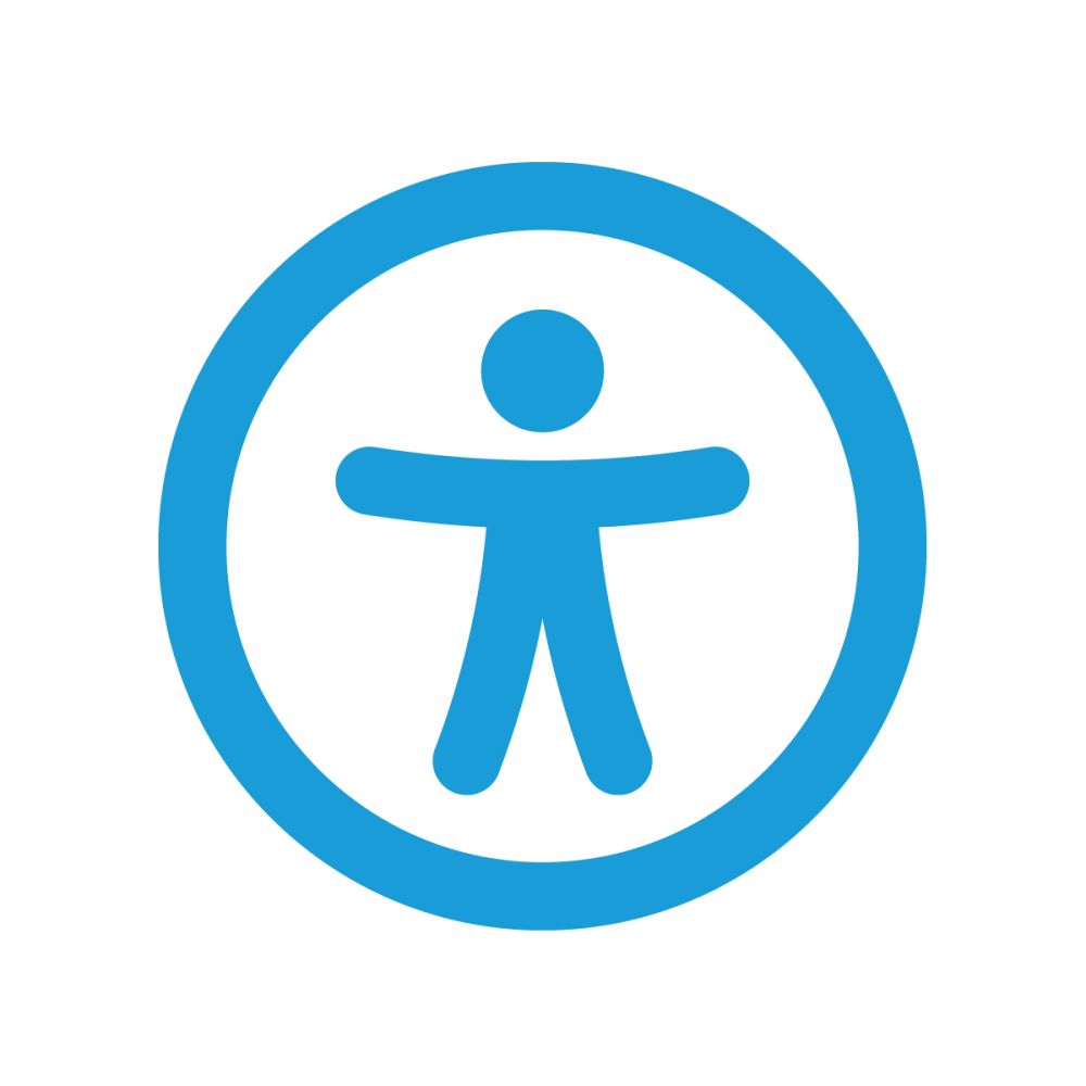 Barrierefreiheits Icon, Mensch in einem Kreis